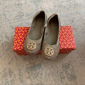 Tory Burch Caroline Flats Size 7.5 Bayleaf